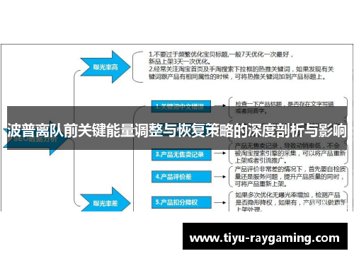 波普离队前关键能量调整与恢复策略的深度剖析与影响